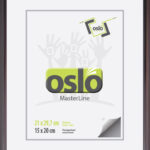 OSLO MasterLine Bilderrahmen A4 21×30 (exakt 21×29,7) Aluminium Stahl (dunkel Silber) Glas Zum Aufstellen Und Hängen Urkundenrahmen