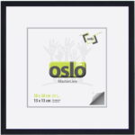OSLO MasterLine Bilderrahmen 13×18 20 X 20 Schwarz Schwarze Schwarzer Aluminium, Schmal Zum Aufstellen Und Hängen Alurahmenmit Echtglas
