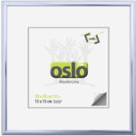 OSLO MasterLine Bilderrahmen 13 X18 20 X 20 Silber Glänzend Shiny Silbern Silberne Silberner Aluminium, Schmal Zum Aufstellen Und Hängen Alurahmenmit Echtglas