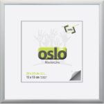 OSLO MasterLine Bilderrahmen 13 X18 20 X 20 Silber Silbern Silberner Matt Matte Matter Aluminium, Schmal Zum Aufstellen Und Hängen Alurahmenmit Echtglas