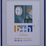 3 Stück Bilderrahmen 40 X 50 Puzzle Rahmen Blau Metallic Hochwertiger Kunststoff, Echt Glas Patentiertes Aufhängesystem Rahmen