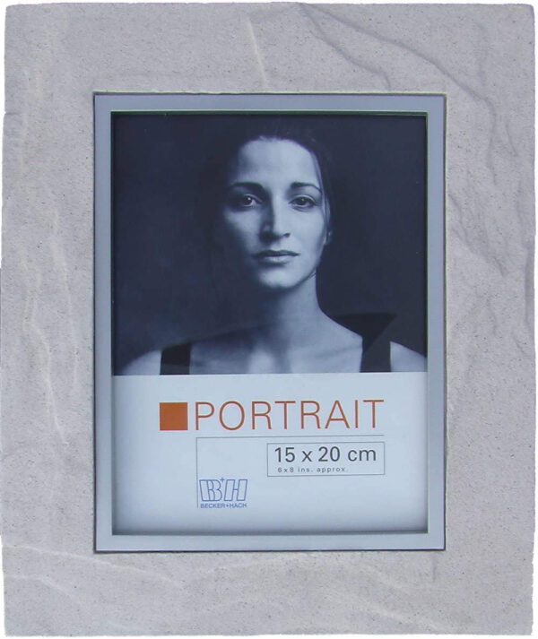 15×20 - Innen Bilderrahmen Portraitrahmen sandfarben Outlet-Shop Beton silber