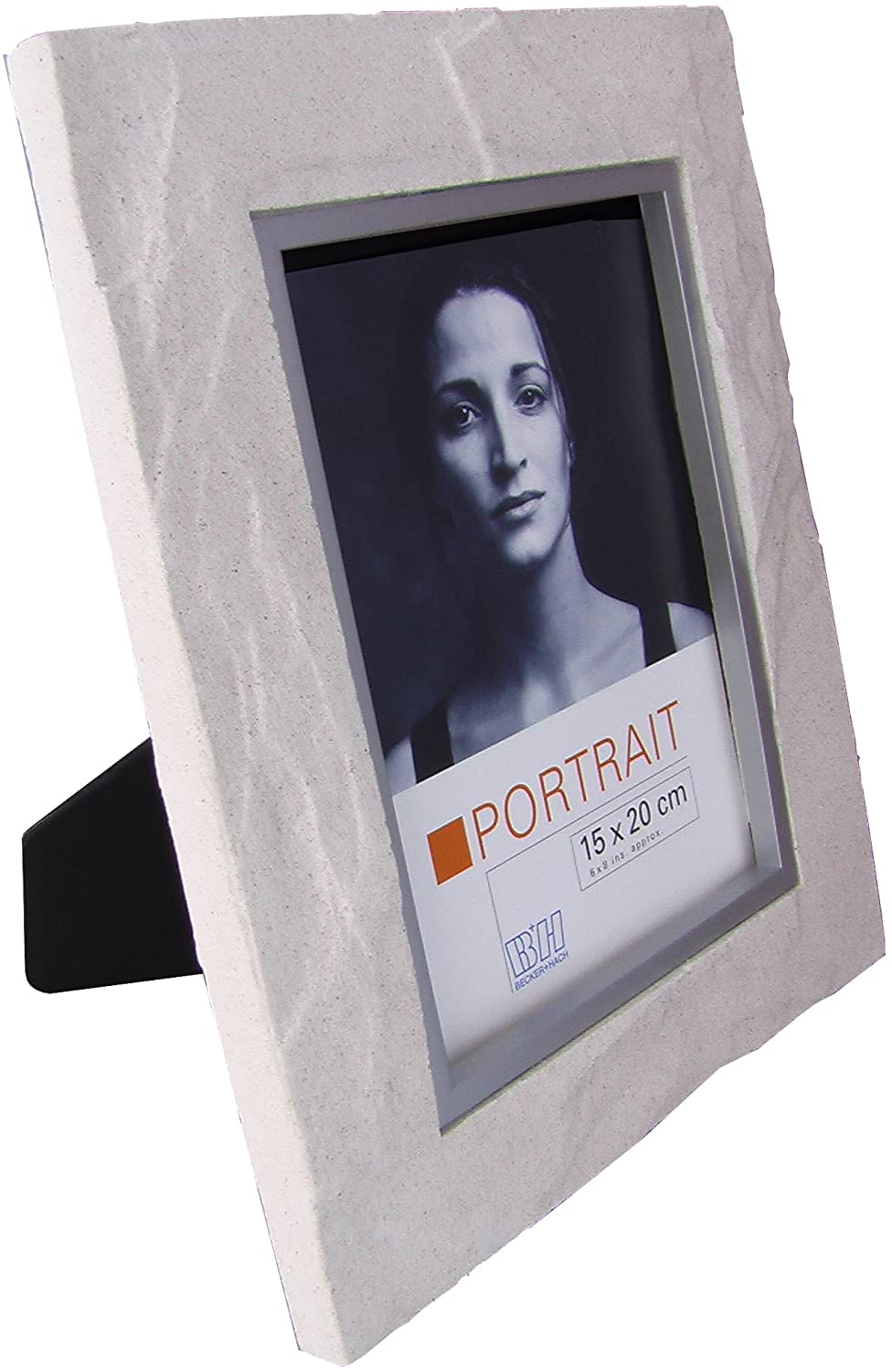 Portraitrahmen 15×20 Beton sandfarben Innen silber - Bilderrahmen  Outlet-Shop | Einzelrahmen
